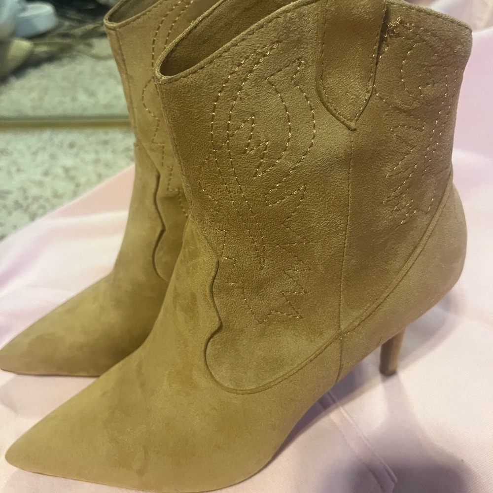 Tan Suede Ankle Boots